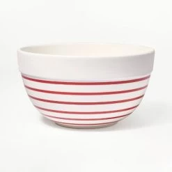 3qt Ceramic Earthenware Mixing Bowl - Figmint™ Red Striped -Figmint Kitchen Sales Store GUEST 0a32926b c0aa 4119 ab00 5d4b7d833730