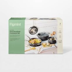 7pc Nonstick Hard Anodized Aluminum Cookware Set Dark Gray - Figmint™ -Figmint Kitchen Sales Store GUEST 0b2a3085 8e05 4259 b620 f96ef42a0085