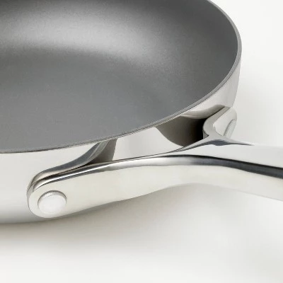 8" Nonstick Stainless Steel Fry pan Silver - Figmint™ 5 8" Nonstick Stainless Steel Fry pan Silver - Figmint™ - Image 3