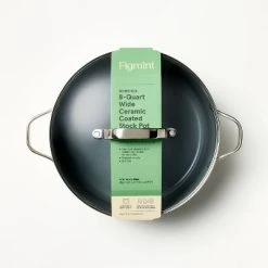 8qt Nonstick Ceramic Coated Aluminum Wide Stock Pot - Figmint™ Blue -Figmint Kitchen Sales Store GUEST 119ea502 6d77 412a 89b2 b8742869ab8d