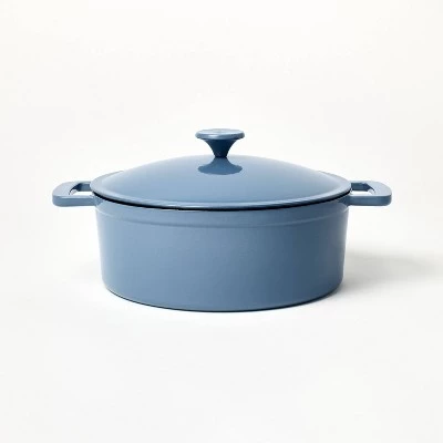 5.5qt Enamel Dutch Oven - Figmint™ Light Gray 8 5.5qt Enamel Dutch Oven - Figmint™ Light Gray - Image 6