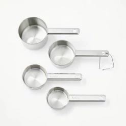 4pc Stainless Steel Measuring Cups - Figmint™ Silver -Figmint Kitchen Sales Store GUEST 19997055 08bf 4c74 a76a 39141fe90d0d