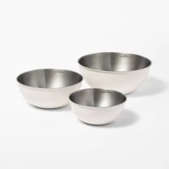 3pc (5qt, 3qt & 1.5qt) Stainless Steel Non-Slip Mixing Bowls (no lids) - Figmint™ Gray -Figmint Kitchen Sales Store GUEST 200e40f6 54f6 4c3a 85c9 233253d9abc5