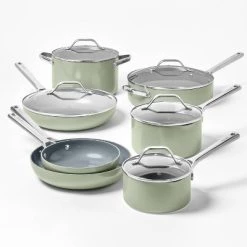 12pc Nonstick Ceramic Coated Aluminum Cookware Set - Figmint™ Cream -Figmint Kitchen Sales Store GUEST 3f66796a 6db0 49b0 b379 b0d0a81ca29b 1