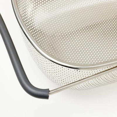 7qt Stainless Steel Expandable Over the Sink Mesh Colander Silver - Figmint™ 4 7qt Stainless Steel Expandable Over the Sink Mesh Colander Silver - Figmint™ - Image 2