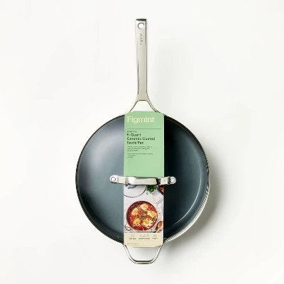 5qt Nonstick Ceramic Coated Aluminum Saute Pan - Figmint™ Sage Green 7 5qt Nonstick Ceramic Coated Aluminum Saute Pan - Figmint™ Sage Green - Image 5