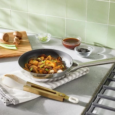 8" Nonstick Stainless Steel Fry pan Silver - Figmint™ 3 8" Nonstick Stainless Steel Fry pan Silver - Figmint™