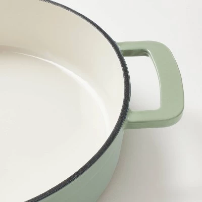 3.5qt Enamel Braiser - Figmint™ Light Gray 5 3.5qt Enamel Braiser - Figmint™ Light Gray - Image 3