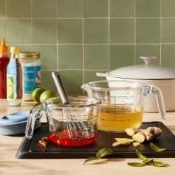 2 Cup Glass Measuring Cup with Lid Clear - Figmint™