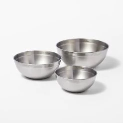 3pc (5qt, 3qt & 1.5qt) Stainless Steel Non-Slip Mixing Bowls (no lids) - Figmint™ Gray -Figmint Kitchen Sales Store GUEST 5be113af 0a9f 47b4 9707 fea5422ba5de