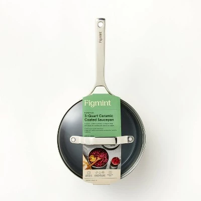3qt Ceramic Nonstick Saucepan - Figmint™ Cream 7 3qt Ceramic Nonstick Saucepan - Figmint™ Cream - Image 5