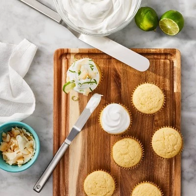 2pk Stainless Steel Icing Spatula Set Silver - Figmint™ 3 2pk Stainless Steel Icing Spatula Set Silver - Figmint™