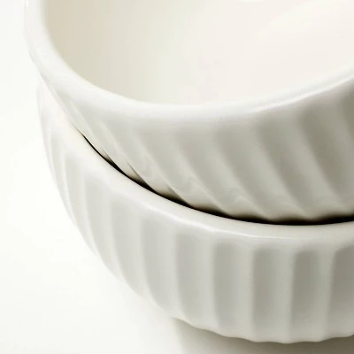 Earthenware 2pk Mini Pinch Bowls Cream - Figmint™ 4 Earthenware 2pk Mini Pinch Bowls Cream - Figmint™ - Image 2