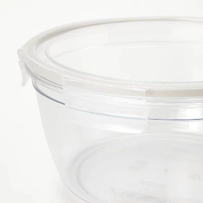 4pc (set of 2) 8.5 Cup and 14 Cup Plastic Round Food Storage Container Set with Lids Clear - Figmint™ 5 4pc (set of 2) 8.5 Cup and 14 Cup Plastic Round Food Storage Container Set with Lids Clear - Figmint™ - Image 3