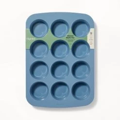 12ct Silicone Muffin Pan Blue - Figmint™ -Figmint Kitchen Sales Store GUEST 84d0f298 b105 4608 a0ff 85ed56b6f1df
