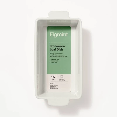 1.5qt Rectangle Stoneware Loaf Dish Cream - Figmint™ 6 1.5qt Rectangle Stoneware Loaf Dish Cream - Figmint™ - Image 4