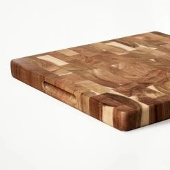14"x14" End Grain Acacia Wood Cutting Board Natural - Figmint™ -Figmint Kitchen Sales Store GUEST 9157cb33 a29f 44be 9e8e 3a1fd64439b0