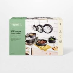 12pc Aluminum Nonstick Hard Adonized Cookware Set Dark Gray - Figmint™ 15 12pc Aluminum Nonstick Hard Adonized Cookware Set Dark Gray - Figmint™ -Figmint Kitchen Sales Store GUEST a2051d5f 4e1b 4e71 a977 b76974cd8aed