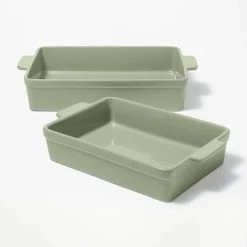2pc Stoneware Rectangle Baking Dish Set - Figmint™ Cream -Figmint Kitchen Sales Store GUEST afc73830 6fb2 40fc 832c 46cfdb31291a