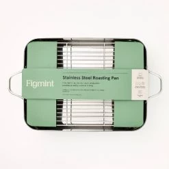 2pc Stainless Steel Roaster with Wire Rack Silver - Figmint™ -Figmint Kitchen Sales Store GUEST b2b139d9 4dc5 40f7 bf2b ae3e70b0931f