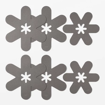 12pc Nonstick Stainless Steel Cookware Set with 6pc Pan Protectors Silver - Figmint™ 8 12pc Nonstick Stainless Steel Cookware Set with 6pc Pan Protectors Silver - Figmint™ - Image 6