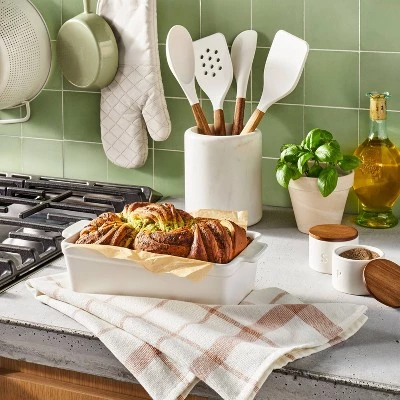 1.5qt Rectangle Stoneware Loaf Dish Cream - Figmint™ 3 1.5qt Rectangle Stoneware Loaf Dish Cream - Figmint™