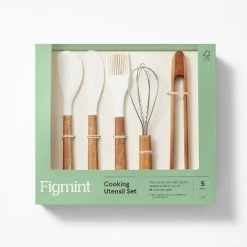 5pc Wood/Silicone Mini Kitchen Utensil Set Brown - Figmint™ -Figmint Kitchen Sales Store GUEST dccc938f f585 46be a910 26cdcda4b632