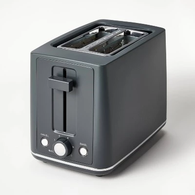 2 Slice Toaster with Thin Chrome Band Gray - Figmint™ 4 2 Slice Toaster with Thin Chrome Band Gray - Figmint™ - Image 2